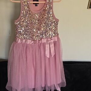 💚5/$20💚Girls Pink Sequin Tulle Party Dress